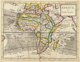 Kaart van Afrika uit 1763